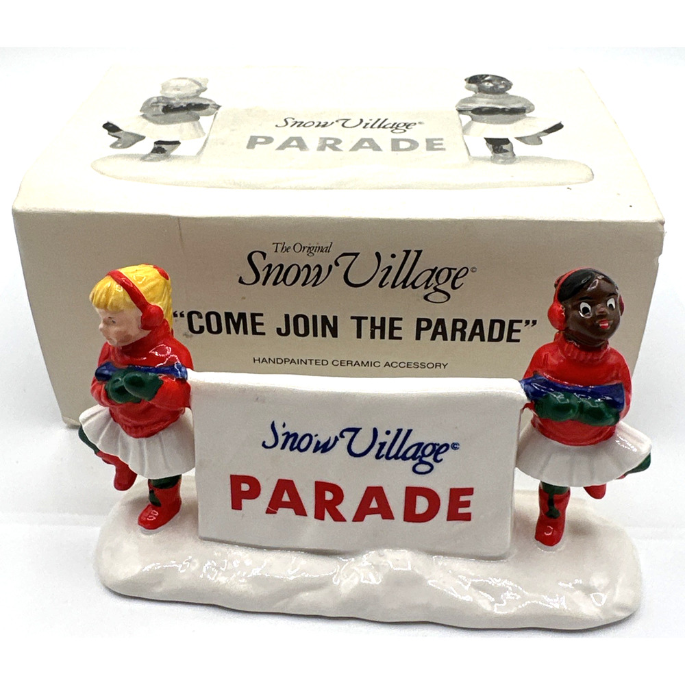 Dept 56 Snow Village Come Join The Parade Sign Accessory #5411-9 Preowned